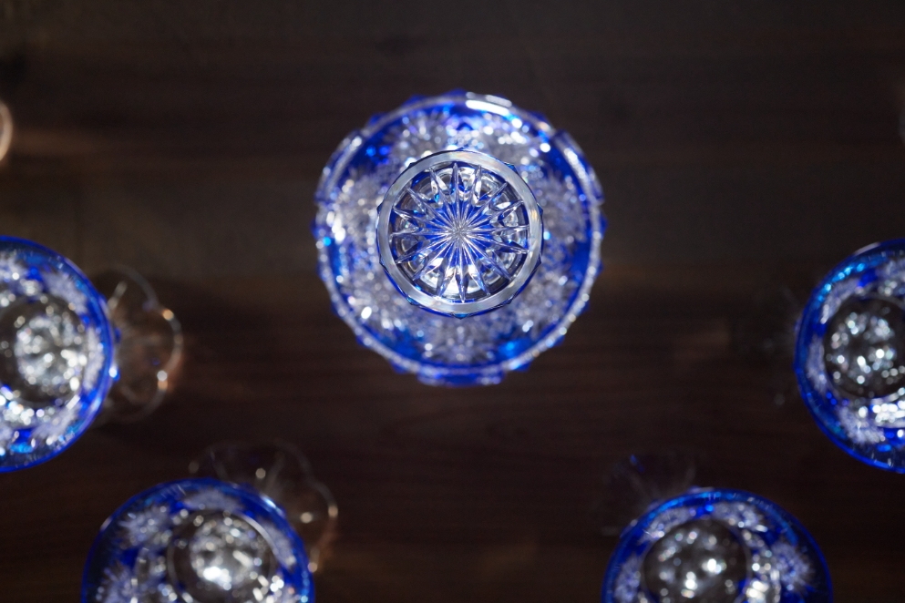 HOYAクリスタル 切り子ワイングラス＋タンブラーセット写真-4